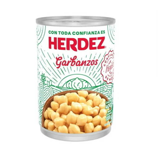 Garbanzo Natural Herdez 400 gr Cj. con 24 pzs.